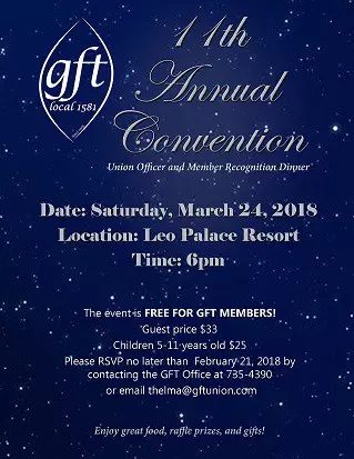 RSVP FOR GFT ANNUAL CONVENTION!