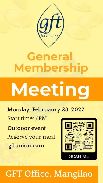 GFT General Membership Meeting Monday, February 28, 2022