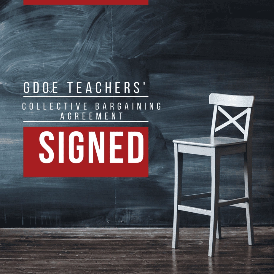 GDOE Teachers’ Collective Bargaining Agreement Signed